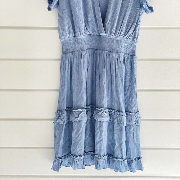 Altar’d State Avalina Ruffled Dress In Blue Sold Out In This Color Size Medium - Picture 5 of 11